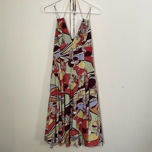 Nicole Miller brown strappy cocktail dress